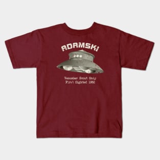 Adamski UFO Flying Saucer - Distressed Kids T-Shirt